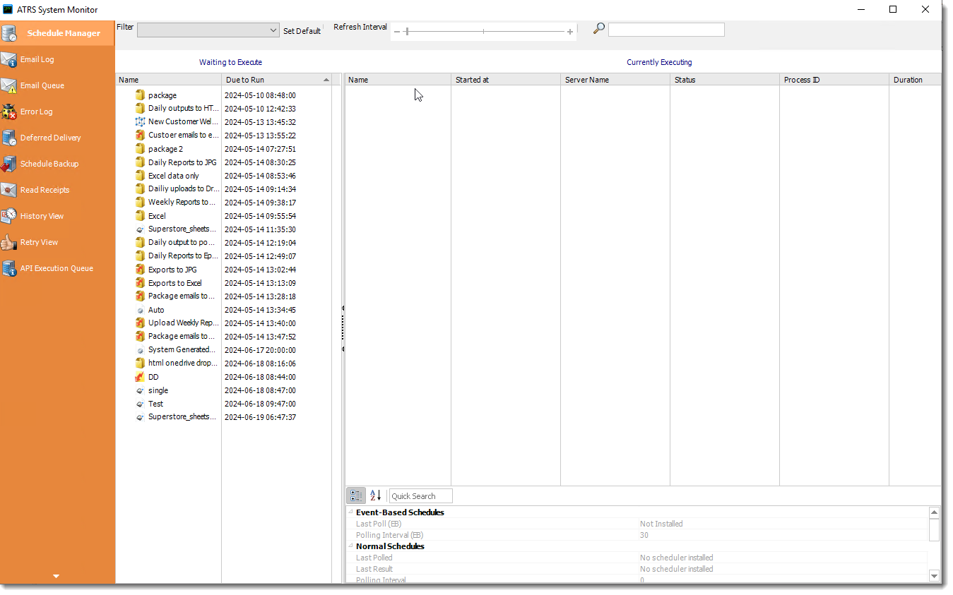 where-do-i-find-a-live-view-of-running-schedules-in-atrs